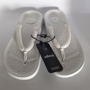 Allbirds Unisex Sugar Zeffer 2 Blizzard Flip Flops Sandals Size 8 White